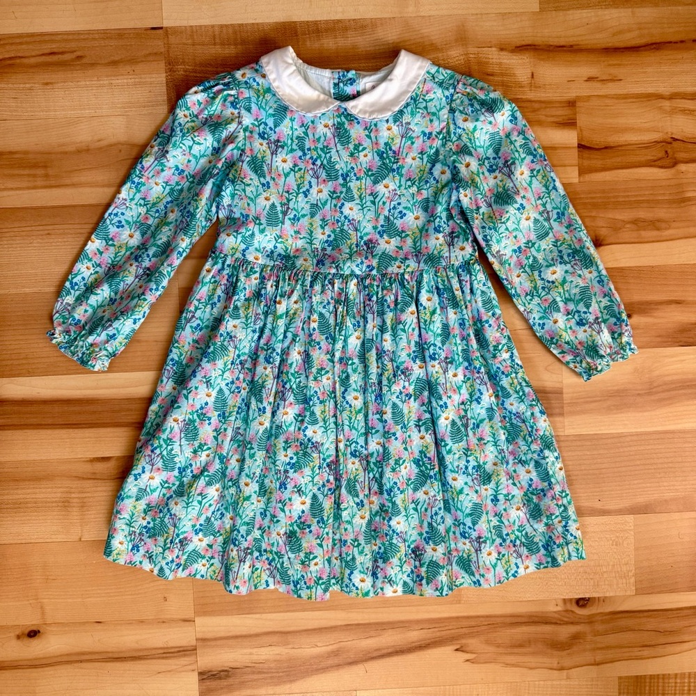Rachel Riley Long Sleeved Flowered Dress